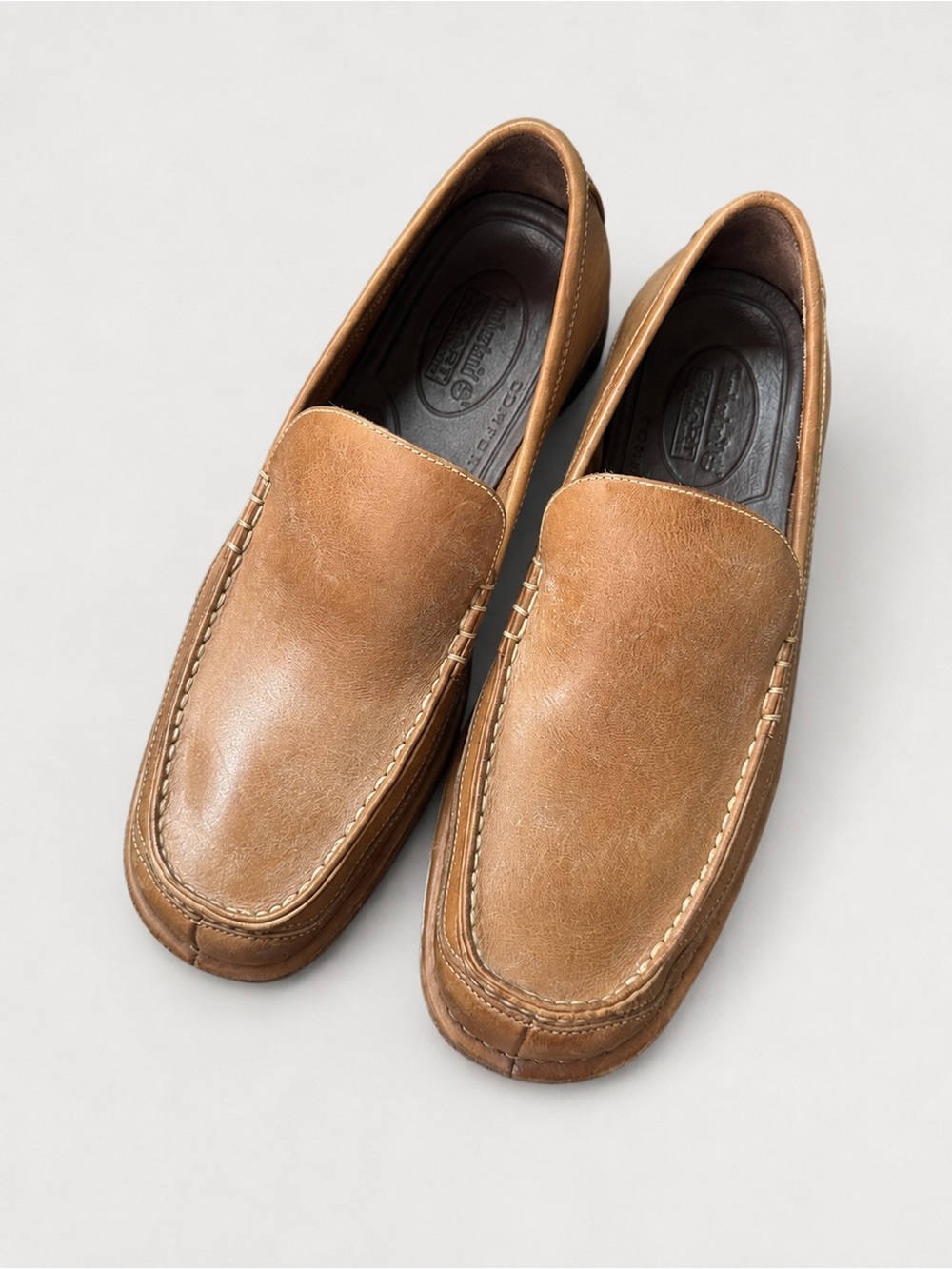 Timberland Men’s Brown Leather Smart Comfort Slip-On Loafers 10.5M
